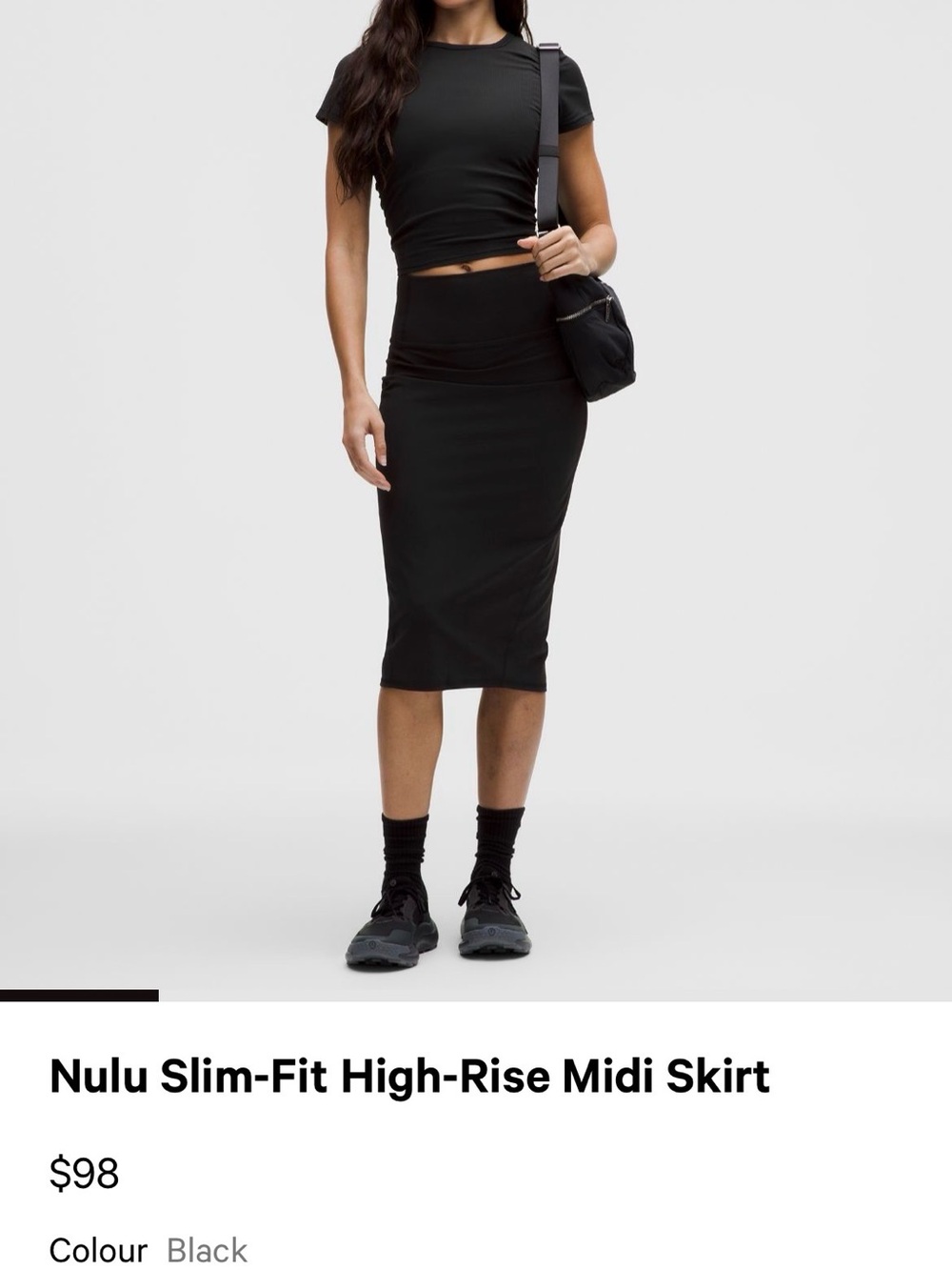 Lululemon Slim-Fit High-Rise Midi Skirt